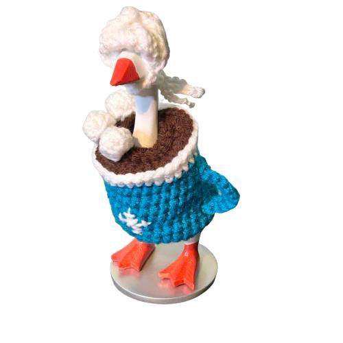 Hot Cocoa Desk Goose Crochet Pattern PDF Instant Download